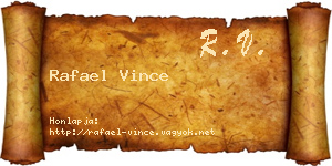 Rafael Vince névjegykártya
